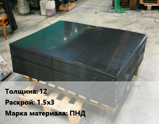 Лист полиэтиленовый 12 1.5х3 ПНД, шт, Геофлакс Econom, черный цена от 14670 сом / шт, где купить, условия доставки в Оше и Ошской области